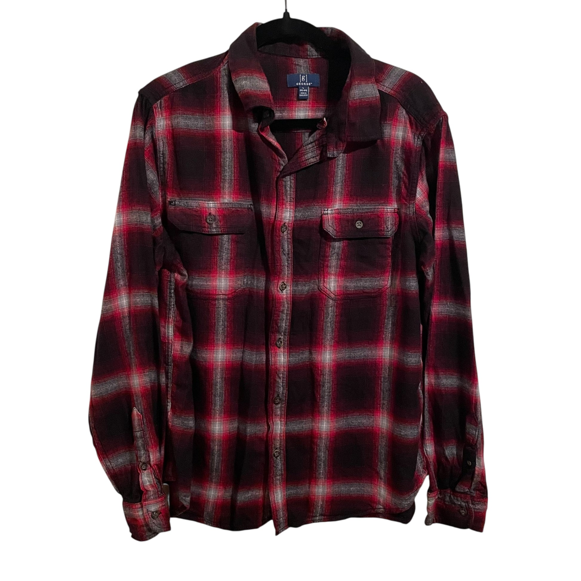 Mahomes Field Advantage Chiefs Custom Upcycled Flannel Shirt L
