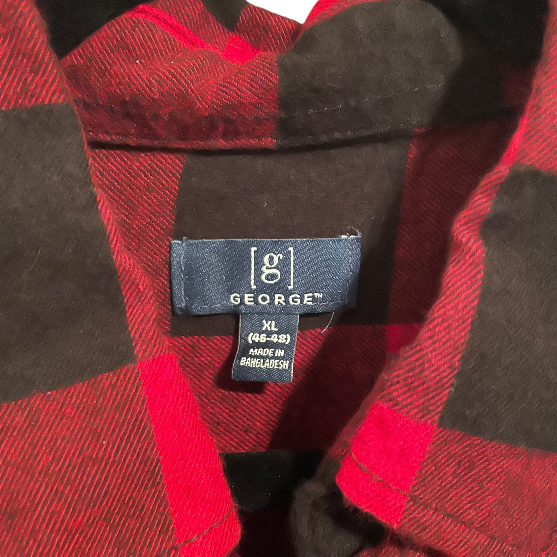 1 of a Kind Kansas City Chiefs Red and Black Plaid Flannel Button Front Shirt with Glitter Image XL